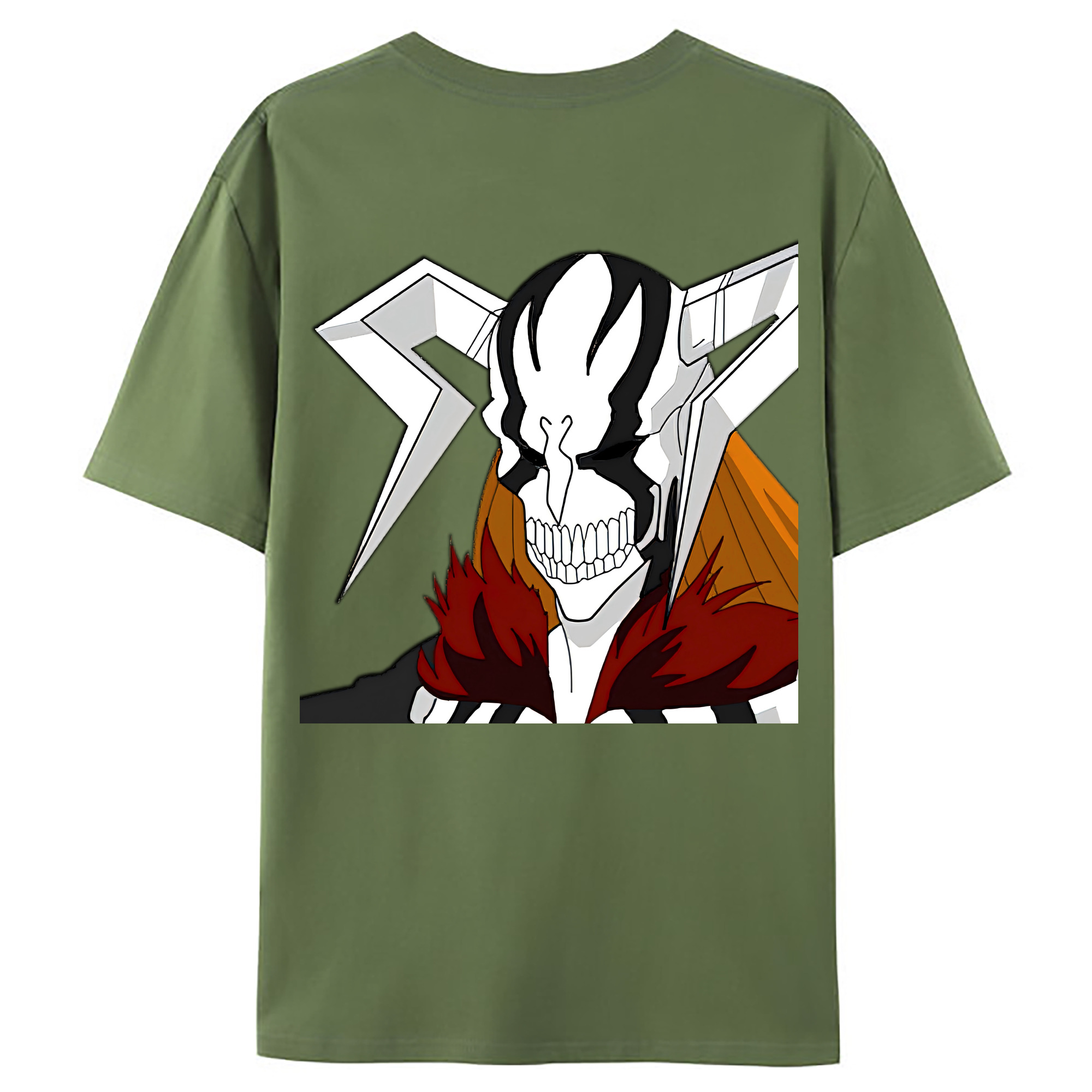 （画像用） ブリーチ 黒崎一護（くろさき いちご）BLEACH Kurosaki Ichigo 綿100％ メンズ半袖Tシャツ（バックプリント） 通気性